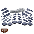 Load image into Gallery viewer, Dystopian Wars The Celestian Empire Hachiman Battlefleet