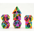 Load image into Gallery viewer, MDG Sharp Edge Silicone Dice Set Pride