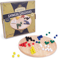 Load image into Gallery viewer, Chinese Checkers All Natural Wood Board with Wooden Marbles