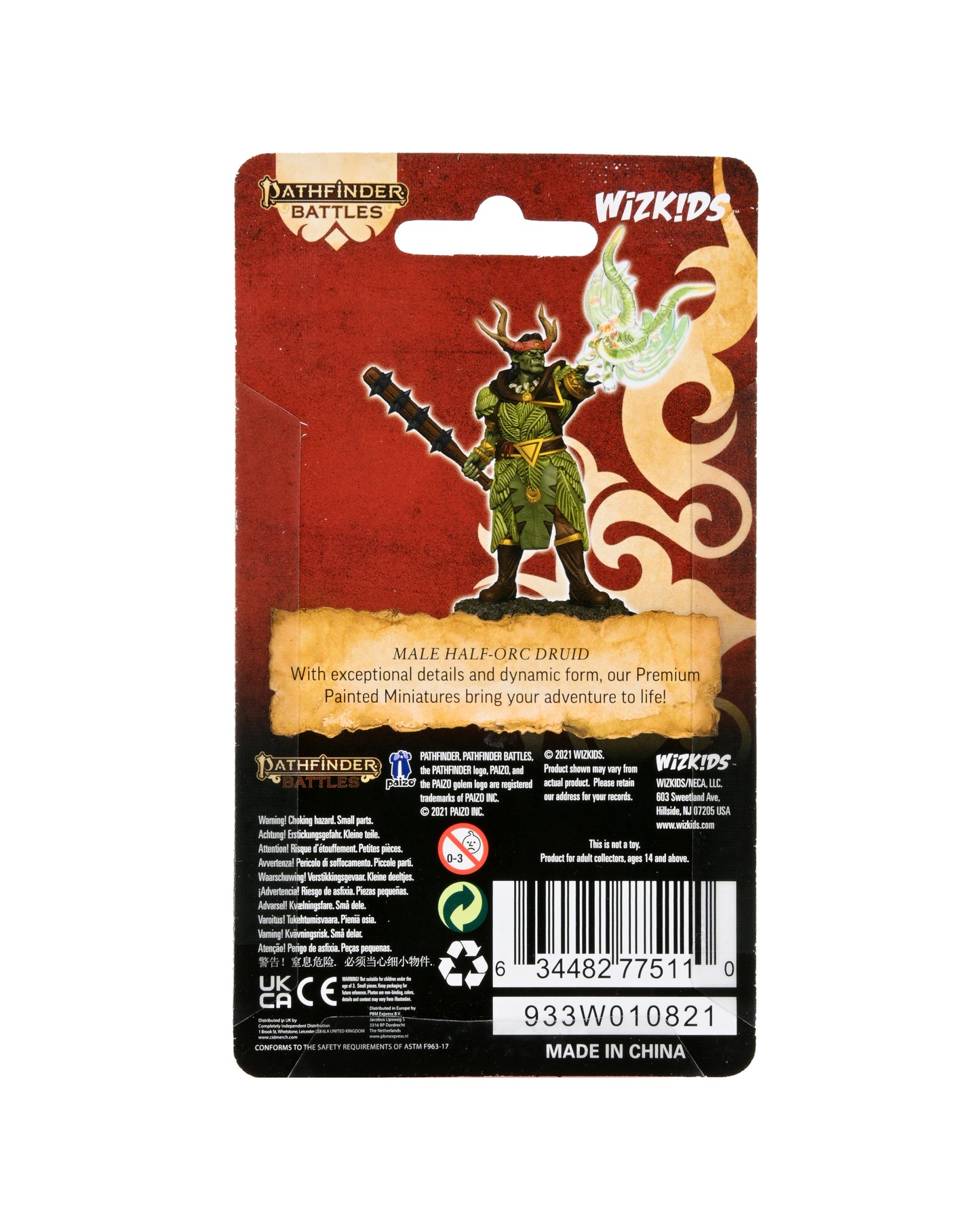 Pathfinder Battles Deep Cuts Miniatures Premium Figure Wave 02 Half-Orc Druid Male