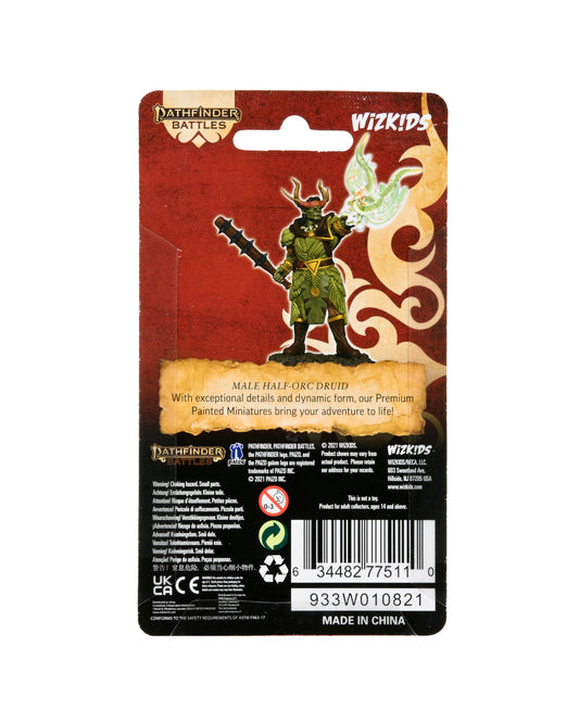 Pathfinder Battles Deep Cuts Miniatures Premium Figure Wave 02 Half-Orc  Druid Male