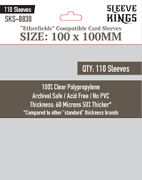 Sleeve Kings 8838 Square XL Etherfields 100mm x 100mm (110)