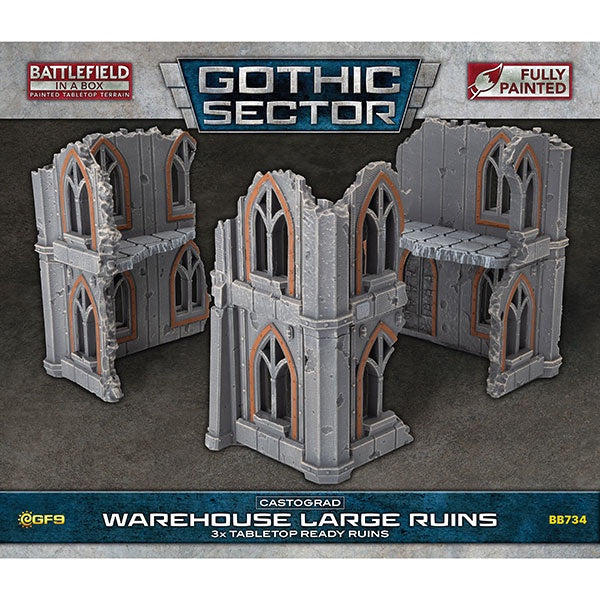 Battlefield in a Box Gothic Sector Castograd Warehouse Big Ruins (Heroic Scale)