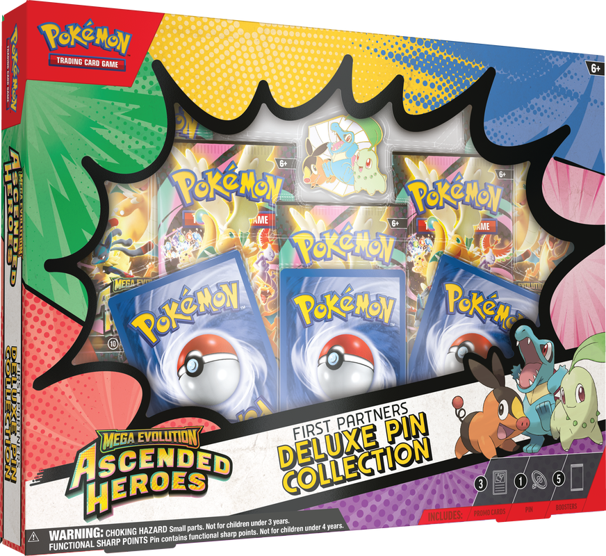 Pokémon CCG Mega Evolution 02.5 Ascended Heroes First Partners Deluxe Pin Collection