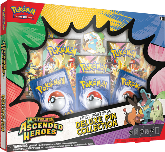 Pokémon CCG Mega Evolution 02.5 Ascended Heroes First Partners Deluxe Pin Collection