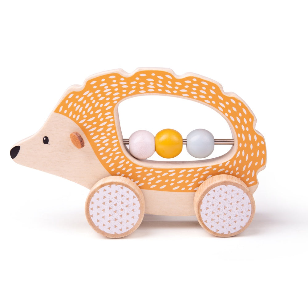 BigJig Toys Wooden Push Along Hedgehog
