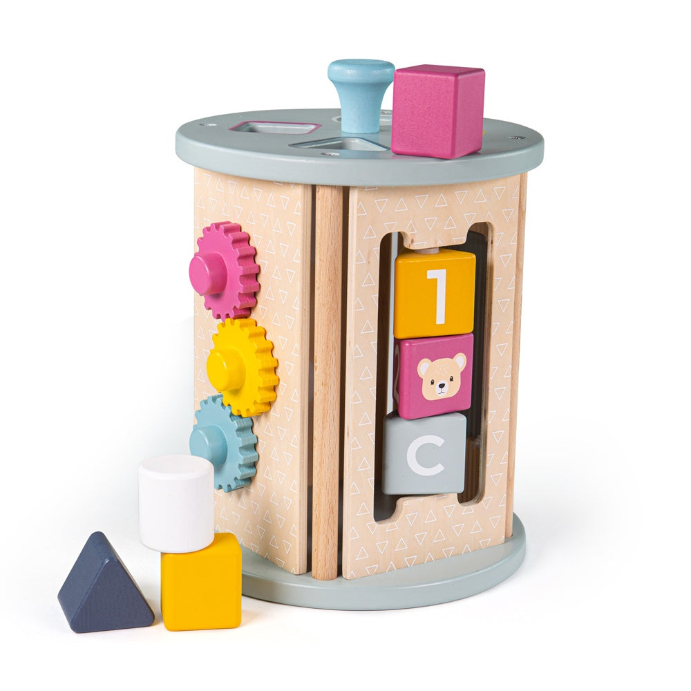 BigJig Toys Wooden Rolling Activity Center