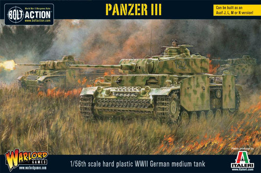 Bolt Action German Panzer III (Options Ausf. J, L, M, or N Variants)