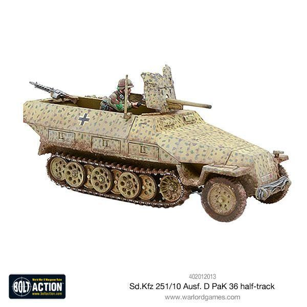 Bolt Action German SD.KFZ 251/10 ASUF D 3.7mm PaK 36 Half-Track