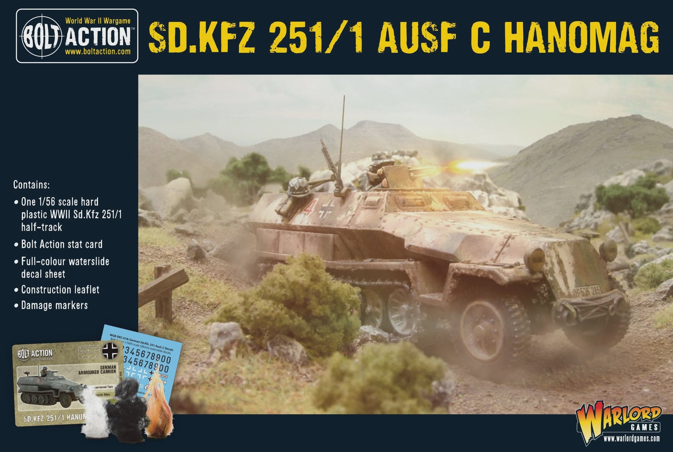 Bolt Action German SD.KFZ 251/1 ASUF C Hanomag Half-Track