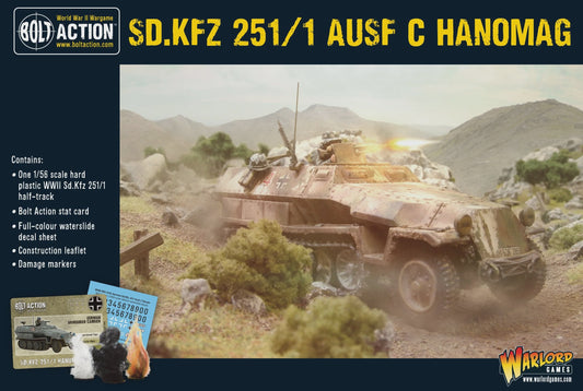 Bolt Action German SD.KFZ 251/1 ASUF C Hanomag Half-Track