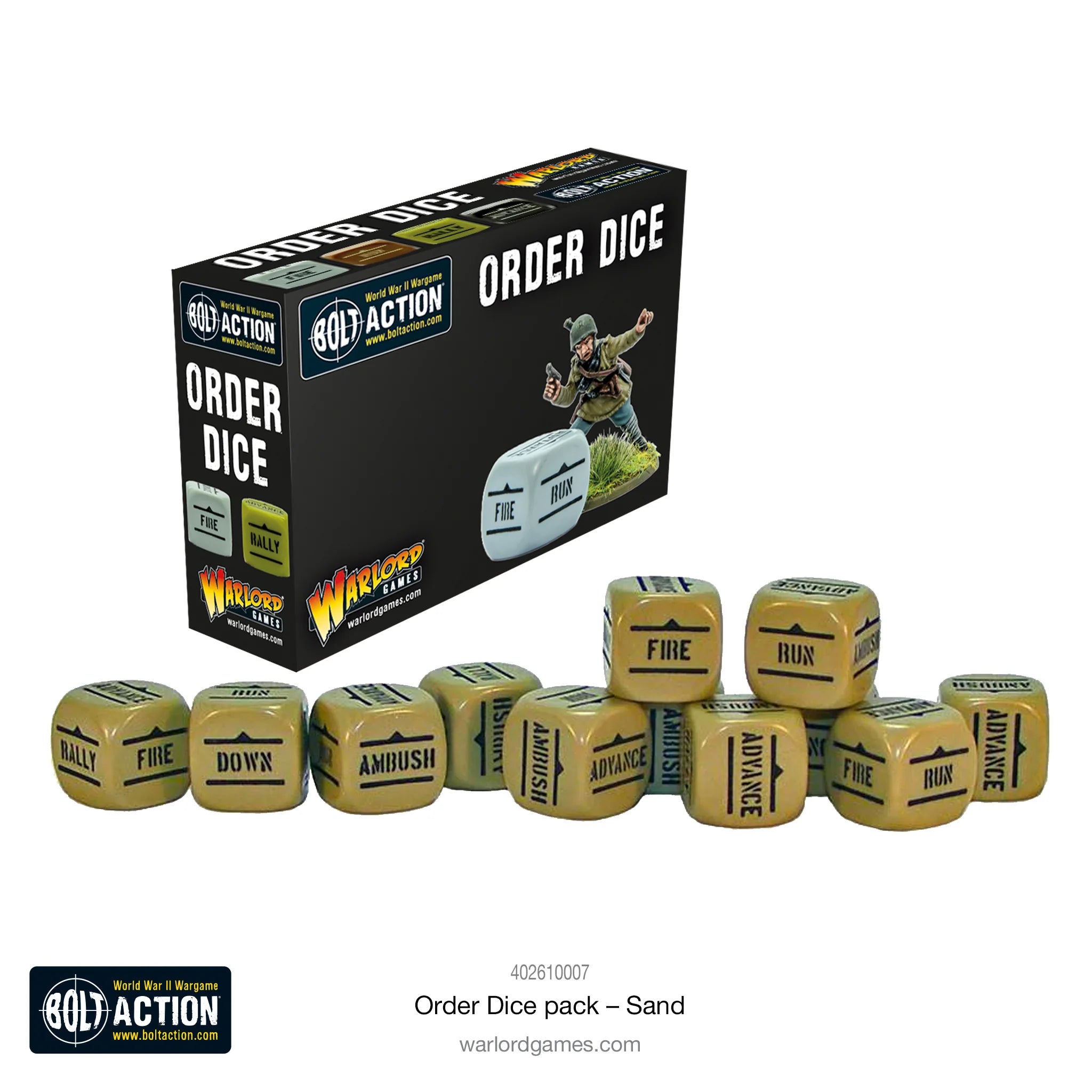 Bolt Action (3e) Dice Orders Dice Pack (12)