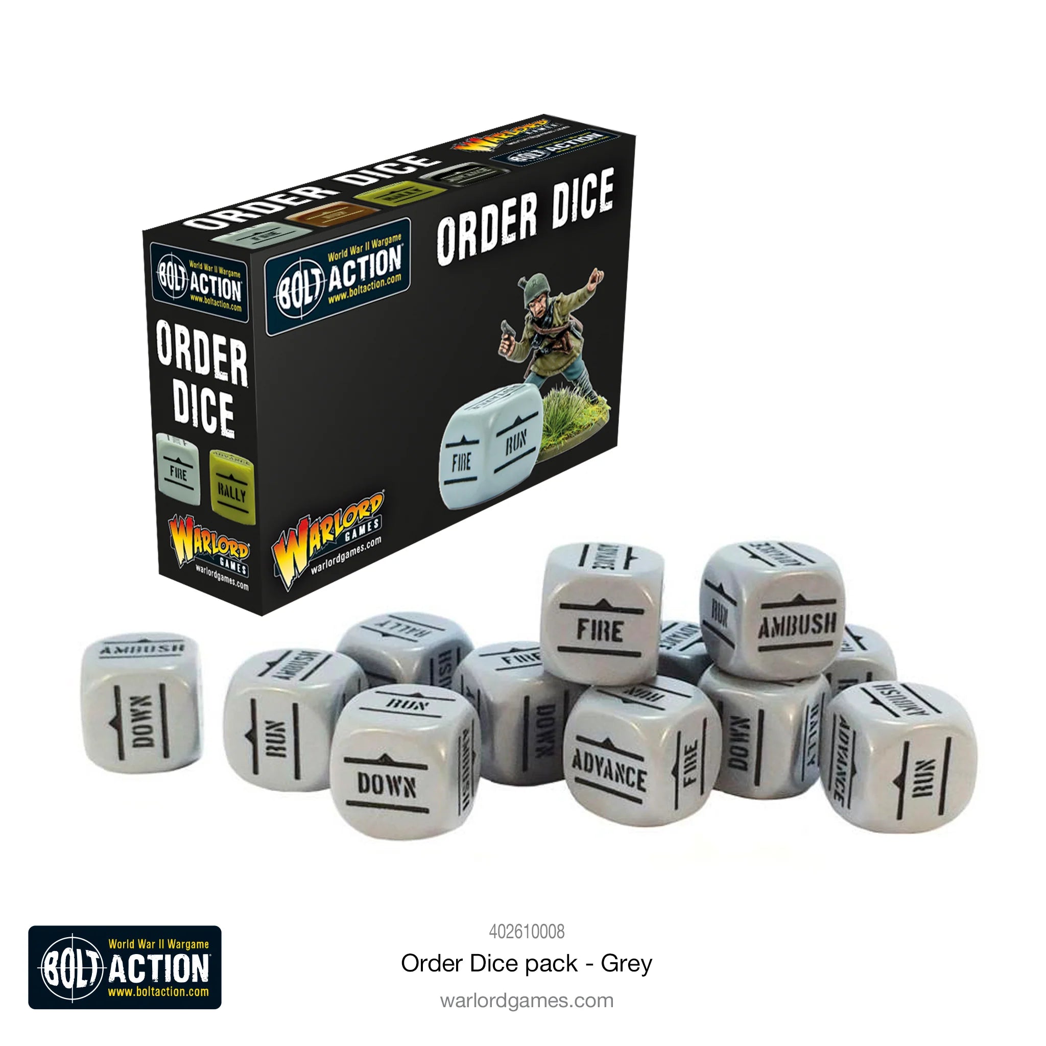 Bolt Action (3e) Dice Orders Dice Pack (12)
