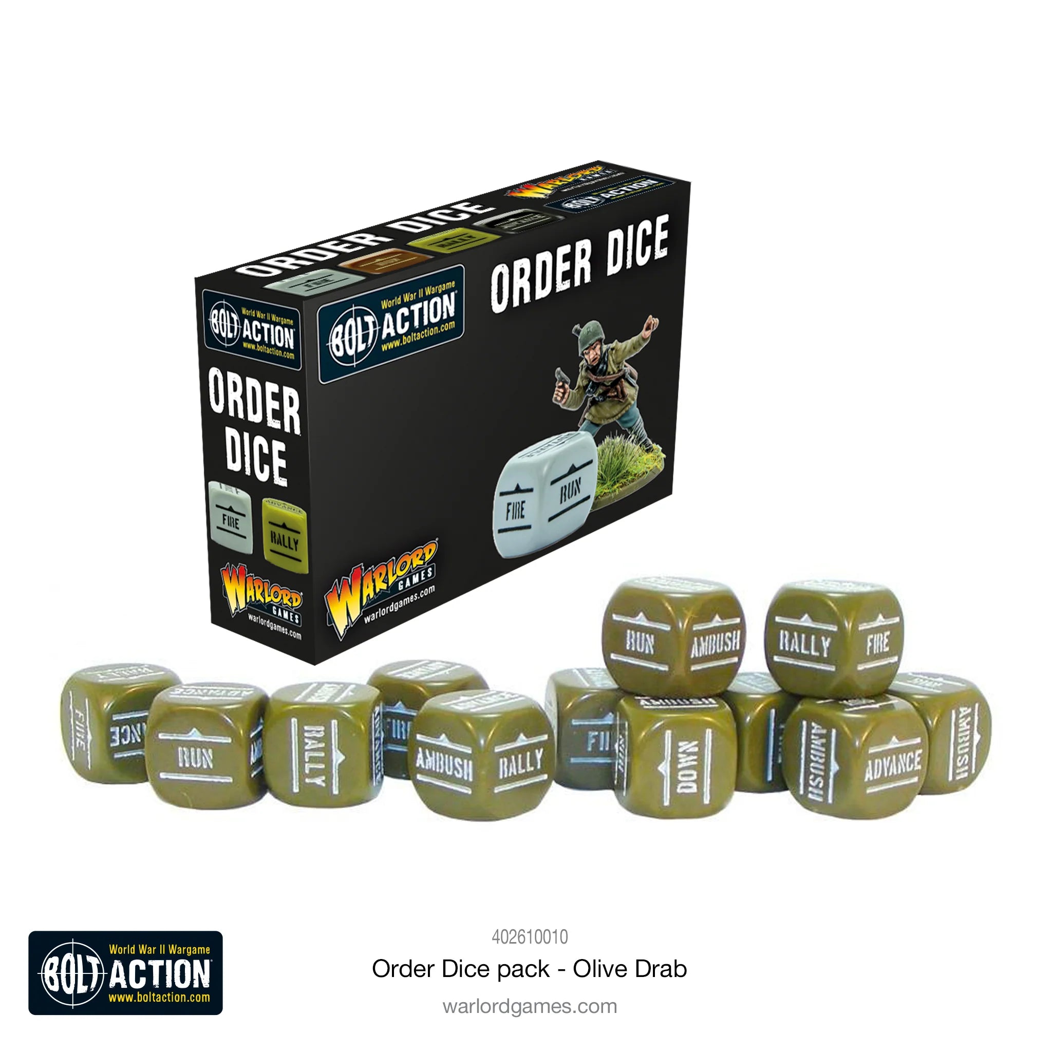 Bolt Action (3e) Dice Orders Dice Pack (12)