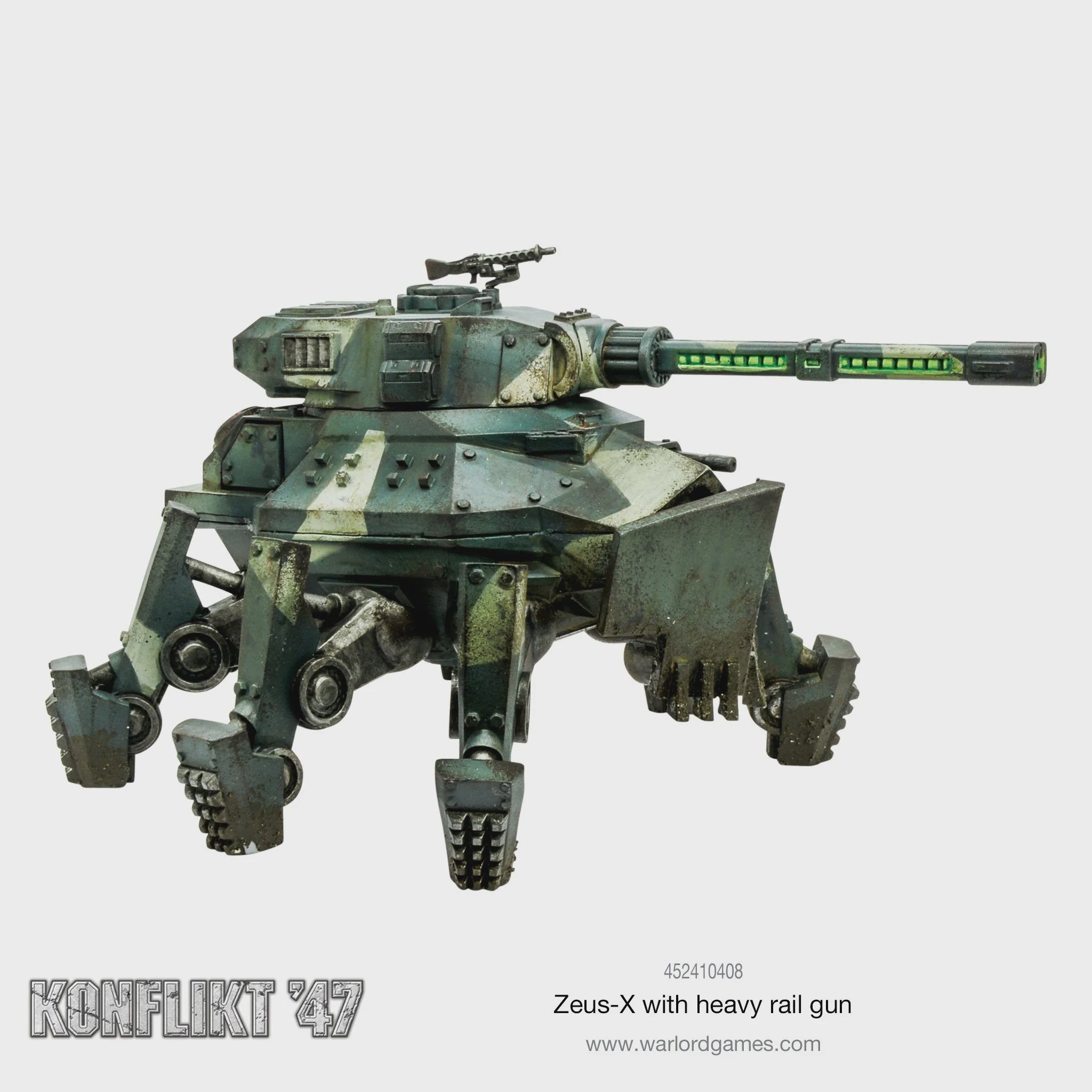 Konflikt '47 Axis Wotan with Shienenkanone (Zeus-X w/ Heavy Rail Gun)