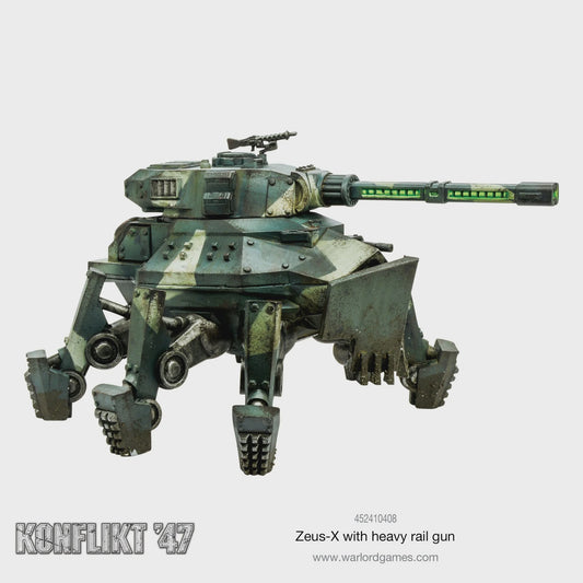 Konflikt '47 Axis Wotan with Shienenkanone (Zeus-X w/ Heavy Rail Gun)