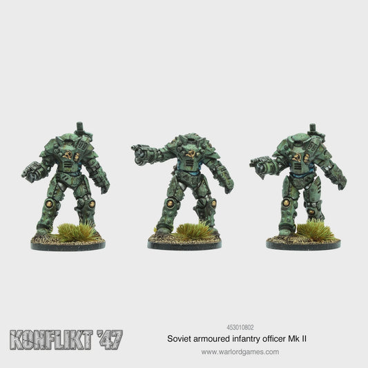 Konflikt '47 Soviet Bloc MK II Armoured Infantry Officer and Veteran Infantry