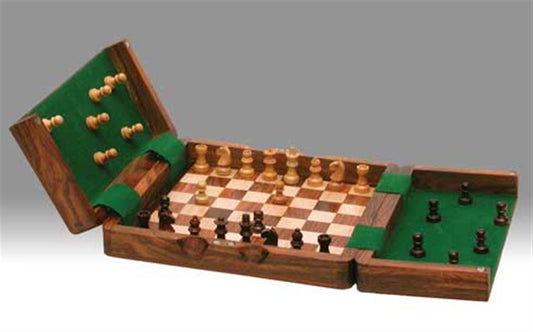 Travel Chess Set - 7.5": Wood / 7.5"