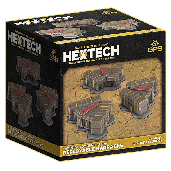 Battlefield in a Box Hextech Terrain River Communications Deployable Barracks