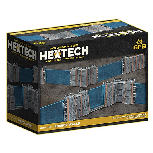 Battlefield in a Box Hextech Terrain Trinity City Energy Walls (Epic Scale)