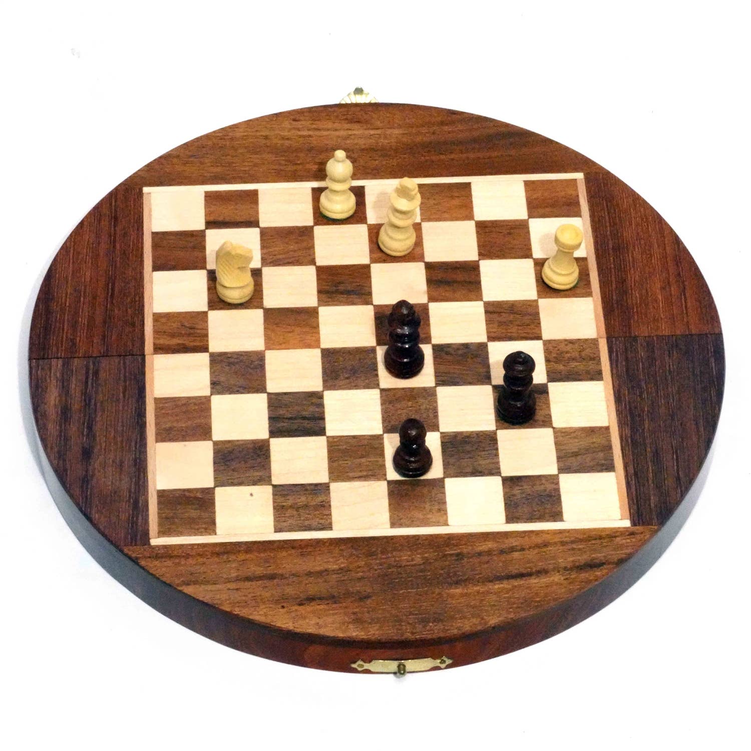 Chess Set 9" Foldable: Wood / 9"