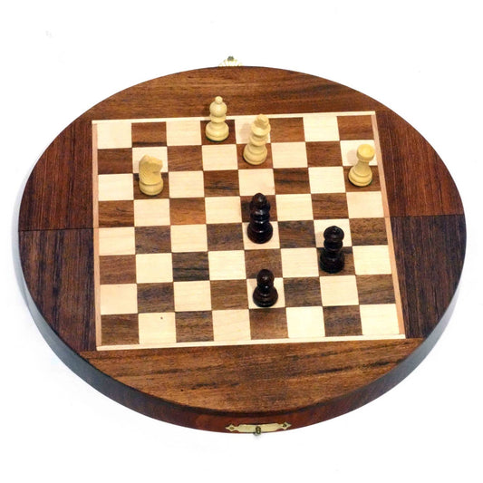 Chess Set 9" Foldable: Wood / 9"