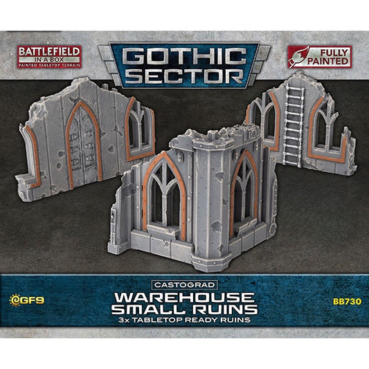 Battlefield in a Box Gothic Sector Castograd Warehouse Small Ruins (Heroic Scale)