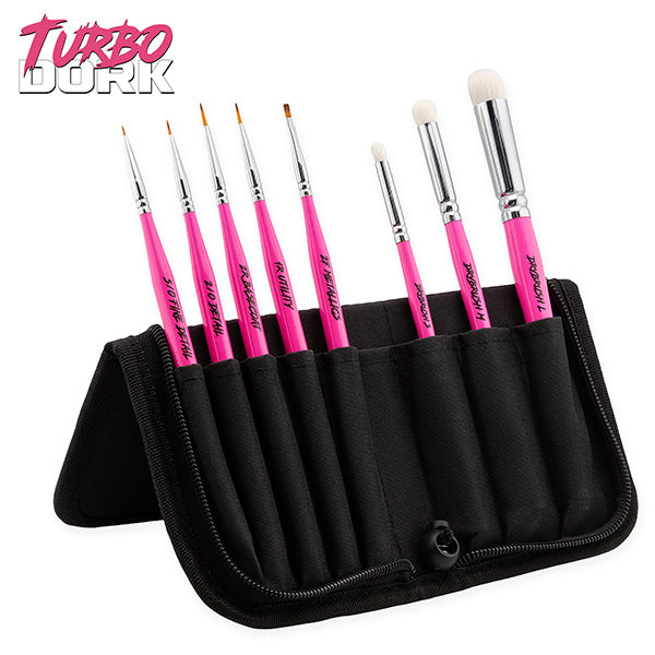 Turbo Dork Brush Set Fauxlinsky w/ Stand Case (8 Brushes)