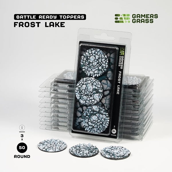 Gamers Grass Battle Ready Toppers Frost Lake 50mm Round (3)