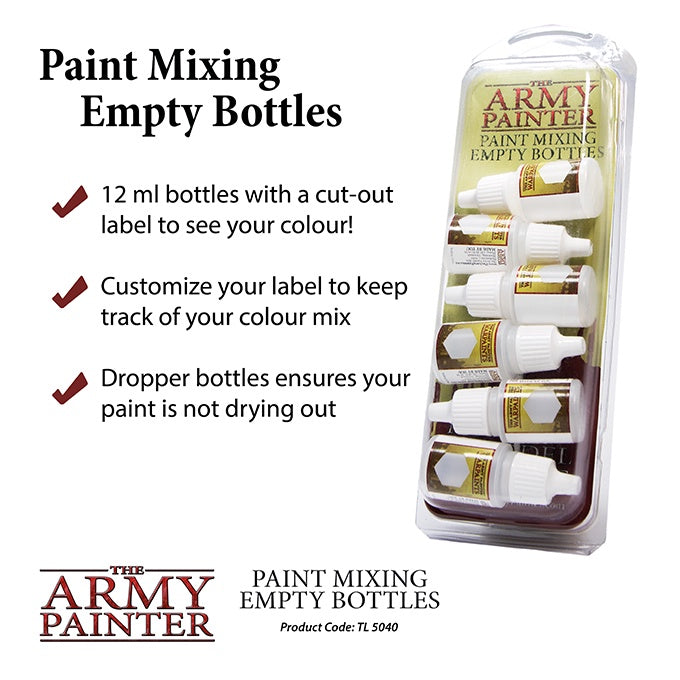 Army Painter Hobby Tools Paint Mixing Empty Bottles