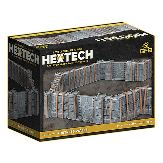 Battlefield in a Box Hextech Terrain Trinity City Fortress Walls (Epic Scale)