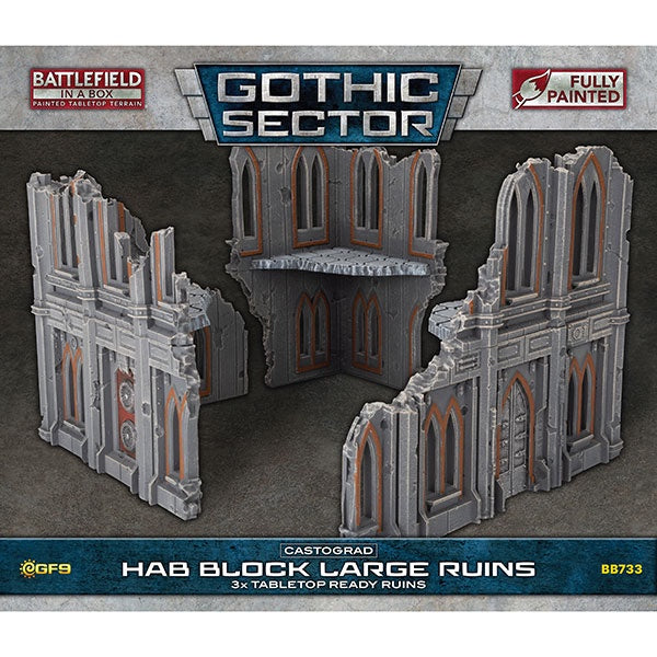 Battlefield in a Box Gothic Sector Castograd Hab Block Big Ruins (Heroic Scale)