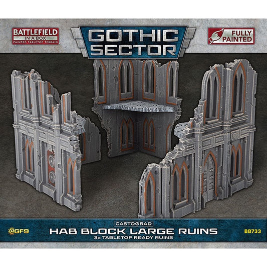 Battlefield in a Box Gothic Sector Castograd Hab Block Big Ruins (Heroic Scale)