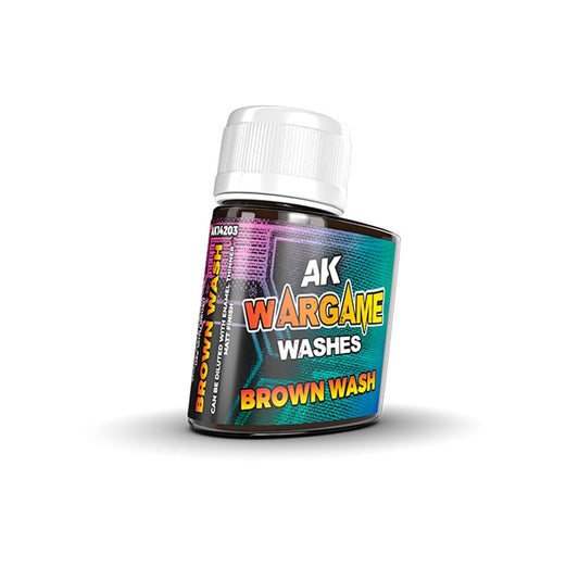AK Interactive Wargame Enamel Wash Brown (35ml)