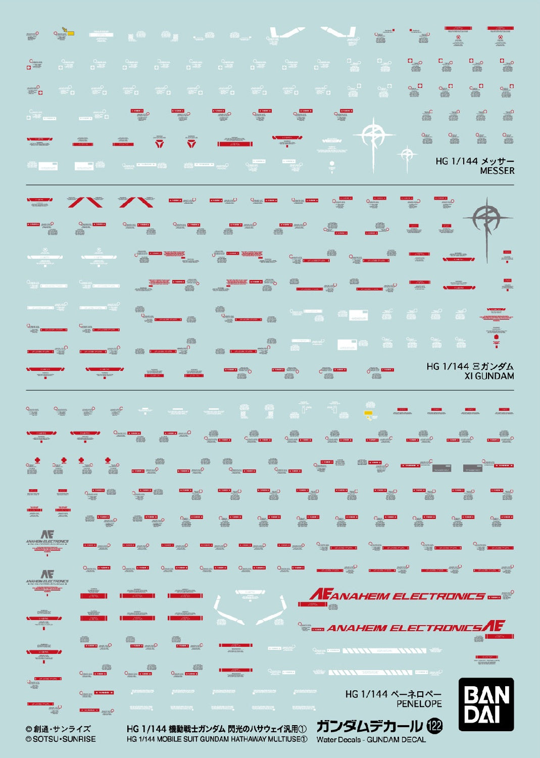 Gunpla Decal Gundam Hathaway GD-122 Gundam Hathaway (RG 1/144)