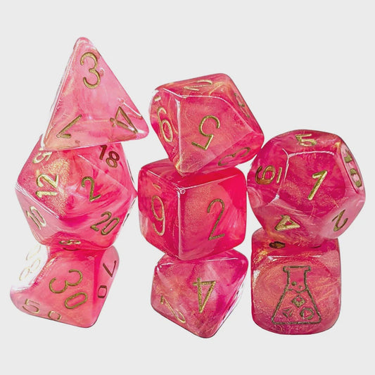 Chessex Shimmer Set Ignis w/Gold (Lab Dice)