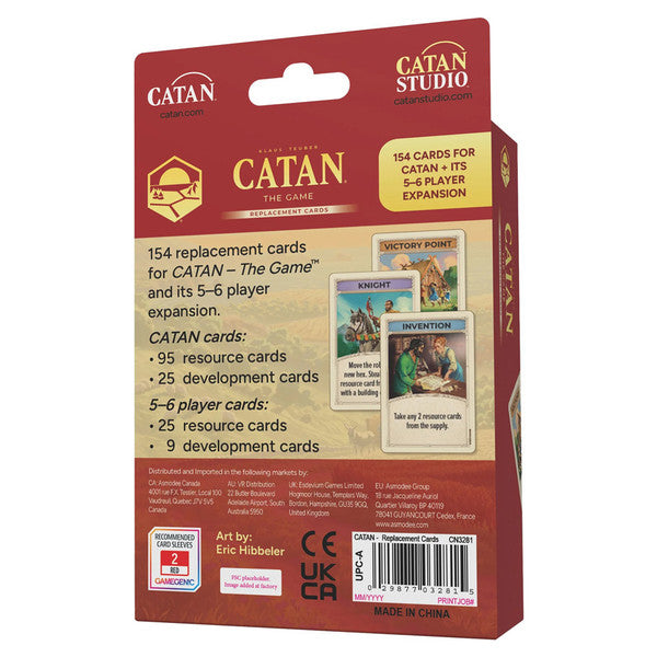 Catan  Replacement Cards (6th Edition)