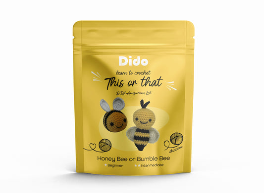Dido DIY Amigurumi Kit  Honey Bee or Bumble Bee