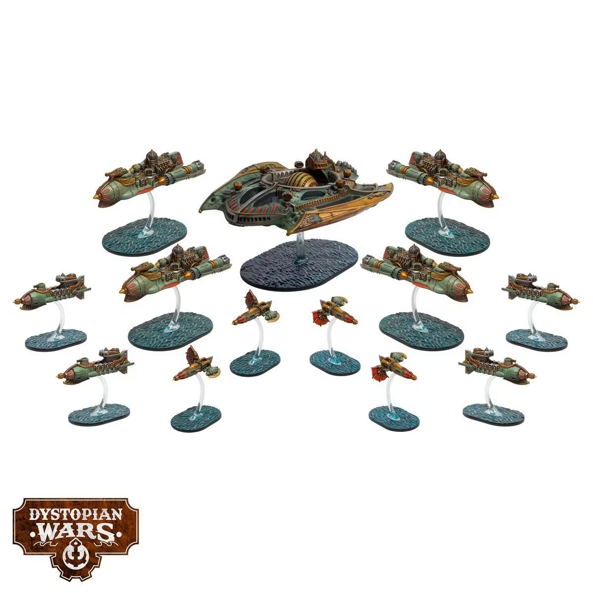 Dystopian Wars Privateeers Crimson League Battlefleet