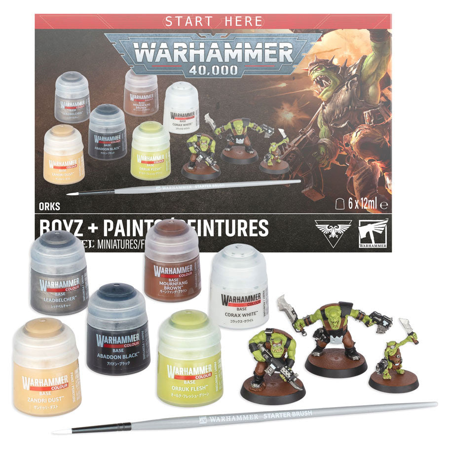 Citadel Hobby Paint Set Warhammer 40K Ork Boyz and Gretchin