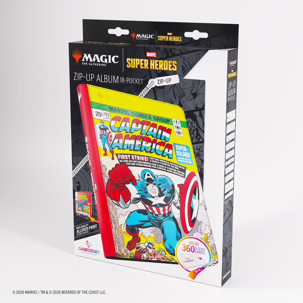 GameGen!c Magic the Gathering Marvel Super Heroes Album Zip-Up 18-Pocket