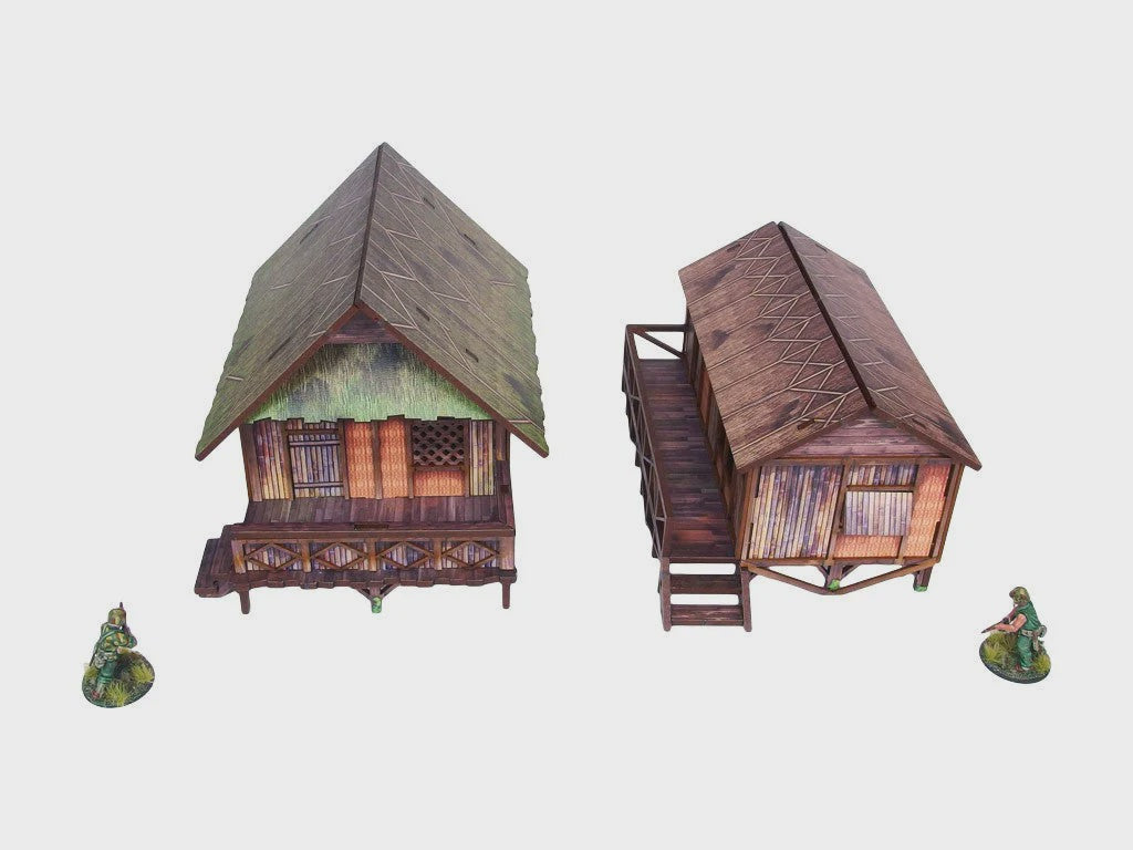 WW2 Pacific Theatre Jungle Huts (2)