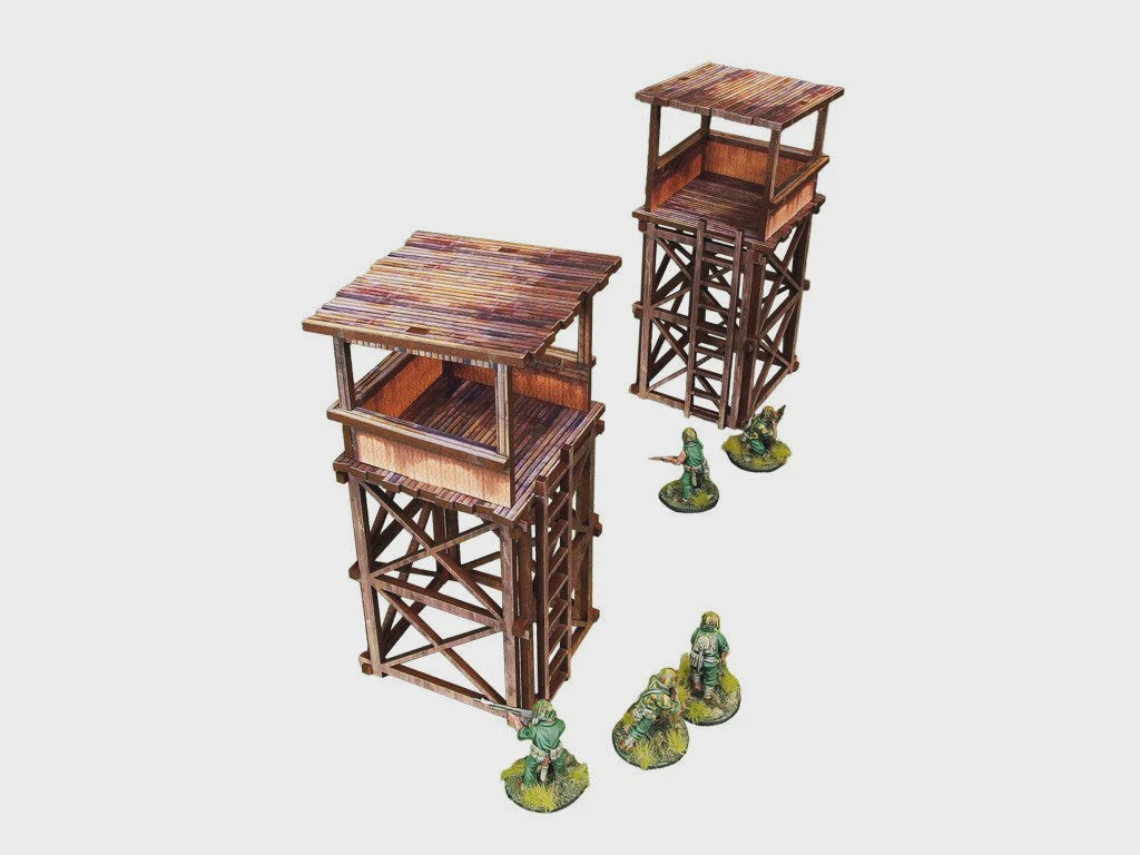 WW2 Pacific Theatre Guard Towers (2)