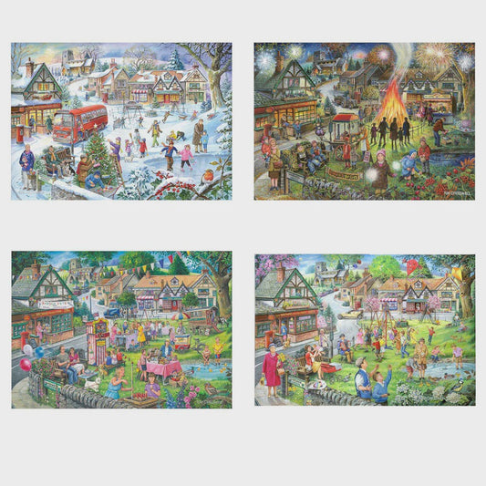 Puzzle 500 Seasons On The Green (Multi Pack 4)