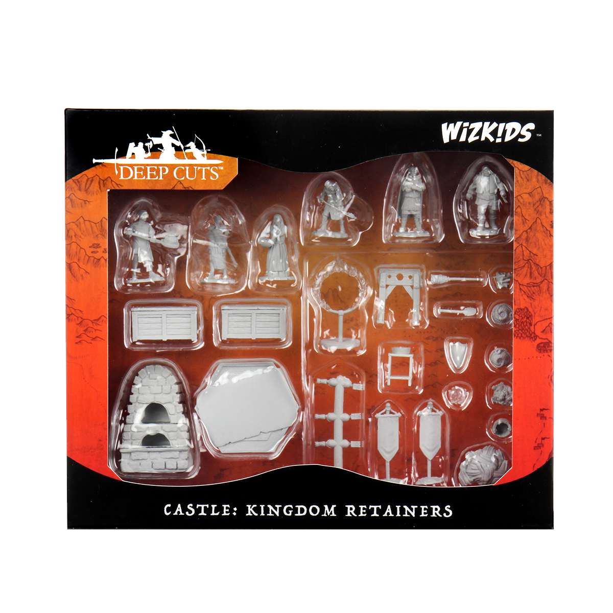Pathfinder Battles Deep Cuts Terrain Miniatures w12 Castle Kingdom Retainers