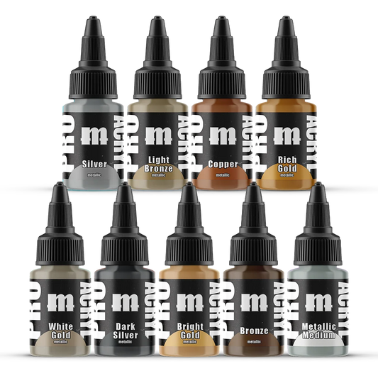 PRO Acryl Paint Set Metallics