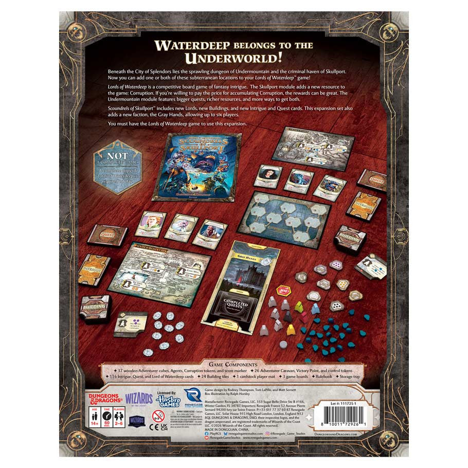 Dungeons and Dragons Lords of Waterdeep Scoundrels of Skullport