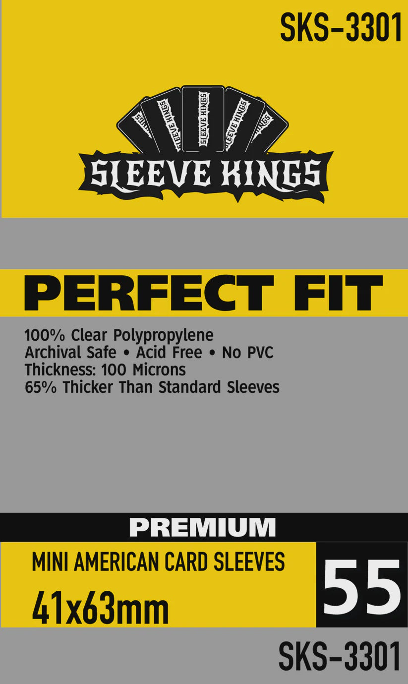 Sleeve Kings Premium Perfect Fit 3301 Yellow Mini American 41mm x 63mm (55)