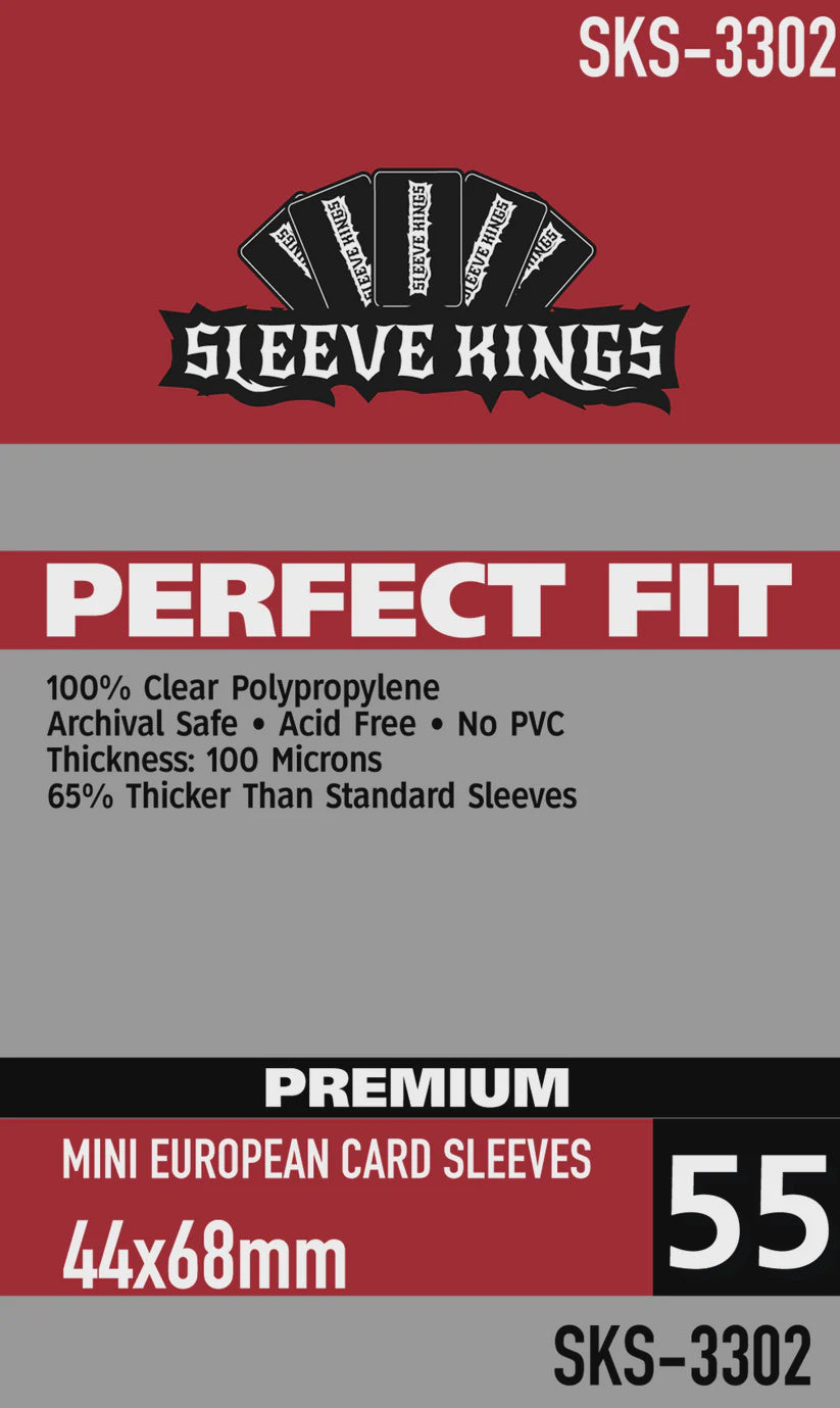 Sleeve Kings Premium Perfect Fit 3302 Red Mini European 44mm x 68mm (55)
