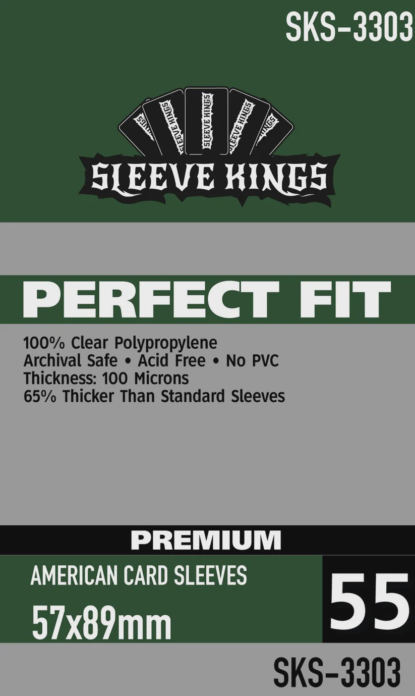 Sleeve Kings Premium Perfect Fit 3303 Green Standard American 57mm x 89mm (55)